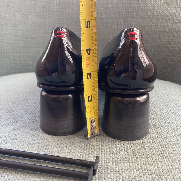 Halmanera Block Heels, Size 7 in Patent Black, Brand New - Picture 5 of 8